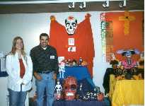 Another ofrenda set up in 1999 at the Milwaukee Art Museum.  The kids contributed artwork to display.