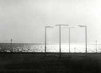 This is a scene of the Milwaukee Art Museum and Lake Michigan from about 1996.