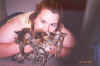 Jen with foster kittens