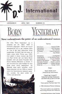 Voorkant met Born Yesterday