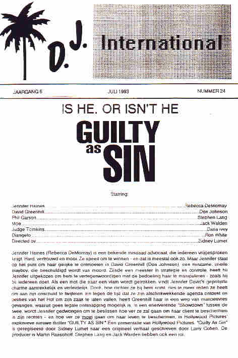 Voorkant met Guilty As Sin