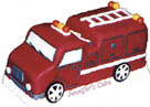 This Fire Truck Cake is for my son's 3rd birthday. He loved it! Actual size: 11"(L)x 5"(W)x 5"(H)
