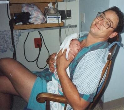 Stephen kangarooing Cody (2 lbs)