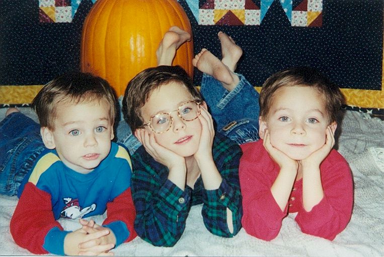 October 2000 - Matthew (2), Cody (5), and Ethan (5)