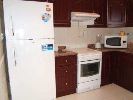 the kitchen