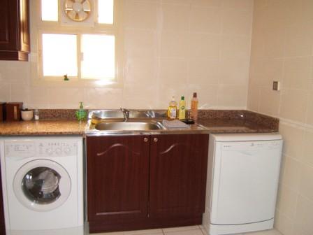 the kitchen