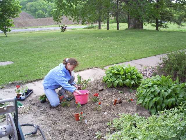 Planting some flowers!&nbsp; I like growing vegetables too.