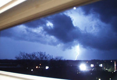 the weather decides to one-up the football field lights