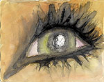 giant smudgy panicky eye