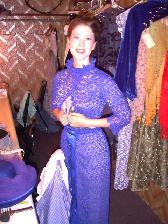 Caroline Neville in her dressing room -- Titanic