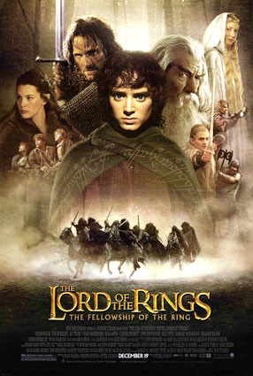 The Lord of the Rings: The Fellowship of the Rings Movie Poster.