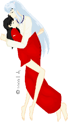 Inu Yasha and Kagome sleeping