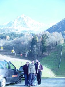 JEN, Mr.A, James & Viv below the Mt.Blanc Glacier ~ 1st Nov 2002