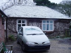 snowy car