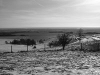 the south downs with snow
