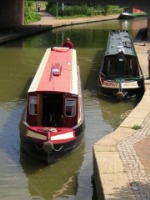 Entering the lock going upstream.