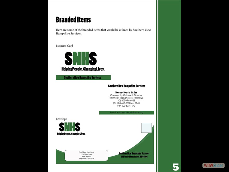 Example Page of Brand Book