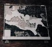 Map of the Roman Empire at the Colosseum. Commissioned by Mussolini. Rome, Italy. Photo by JAF, 1993.