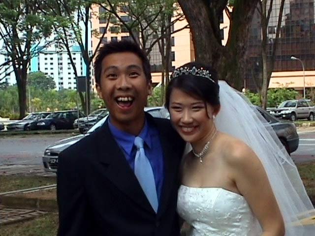 guang the camera man in a rare shot with bride
