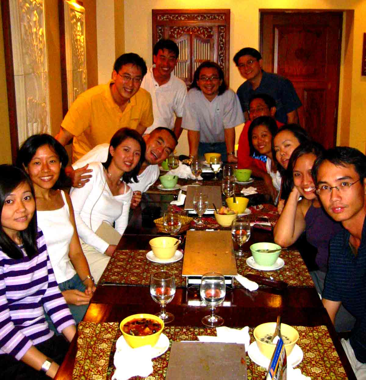 b4 alumni at indonesian rice table. great food & company. 8)