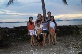 Getting dark on  the little island!