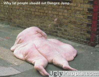 Must of been attacked by many Vampires before bungee jumping! NO BLOOD!