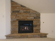 Ledge stone gas fireplace