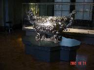 A Silver Tureen the size of a bath in the Victoria and Albert Museum, London