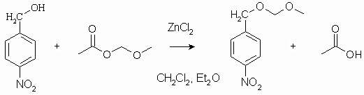 Die Reaktion des Acethoxymethoxymetans mit 4-Nitrobenzylalkohol