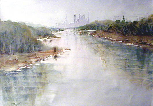 El rio Ebro a su paso por Zaragoza