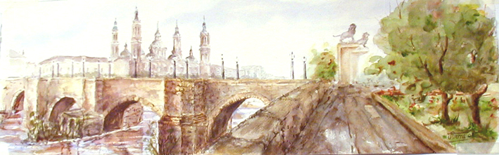 El Pilar y el puente de Piedra