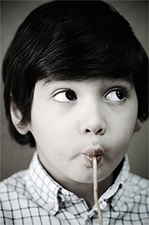 Kid Eating Spaghetti