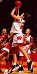 Jessie shoots for two against Rutgers.
