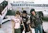 Stevie & Double Trouble arriving for the famous Montreaux performance; 1982