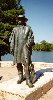 Stevie's memorial statue at Austin, Texas