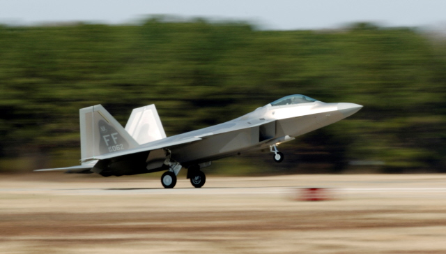 The first F-22 Raptor assigned to the 94th Fighter Squadron