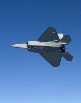 411th FTS tests F-22A Raptor, SDB integration