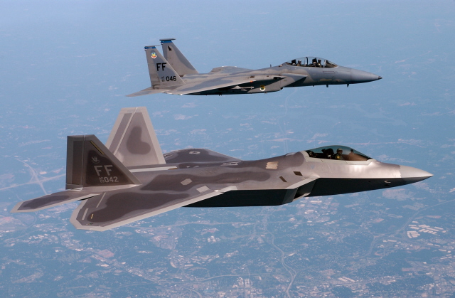 F-15 Eagle and F-22A Raptor