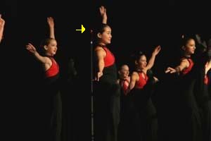 Laura during one of her competitions