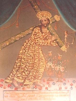Oleo sobre Tela Que Representa a Jes�s de la Merced, Siglo XVIII, Coleccion Particular