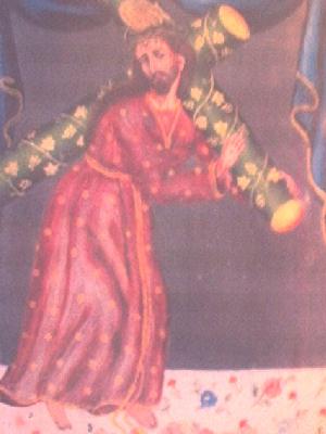 Oleo Grabado Sobre Hojalata, Siglo XIX, representando a Jes�s Nazareno de la Merced