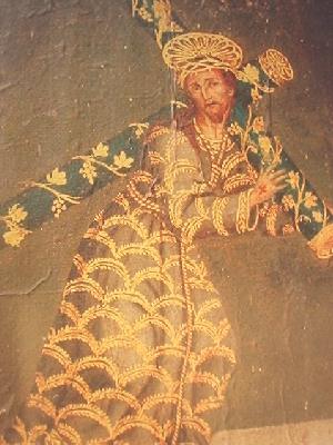 Oleo Grabado Sobre Madera, Siglo XVIII, representando a Jess Nazareno de la Merced