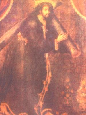 Oleo sobre Tela Que Representa a Jess de la Merced, Siglo XVIII se encuentra en la Iglesia de Suyapa Honduras