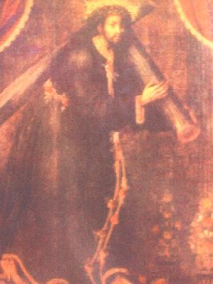 Oleo sobre Tela Que Representa a Jes�s de la Merced, Siglo XVIII se encuentra en la Iglesia de Suyapa Honduras