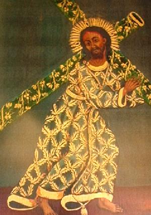 Oleo sobre Madera que representa a Jes�s de la Merced, Siglo XVIII, Coleccion Particular