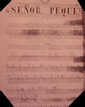 Partitura Original Marcha F�nebre Se�or Pequ�, Observese la nota de dedicatoria de su Autor a Jesus De La Merced == 1927 ==