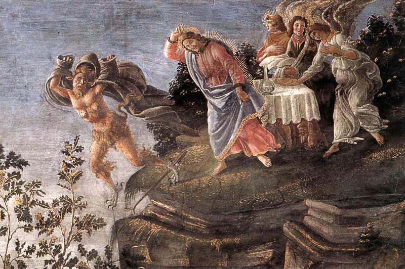 Jesus Y  La Tentacion Oleo Siglo XV, Autor: Anonimo