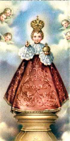 Dibujo de la imagen del Ni�o Jes�s de Praga