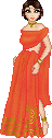 Sari girl. Not exactly accurate, but it looks better than when I try to wrap a sari myself, so nyeh.;)
