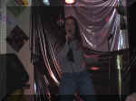 Singing Madonna, "Into The Groove" at this shitty bar called the Thunderbird in Tacoma, Feb. 2000